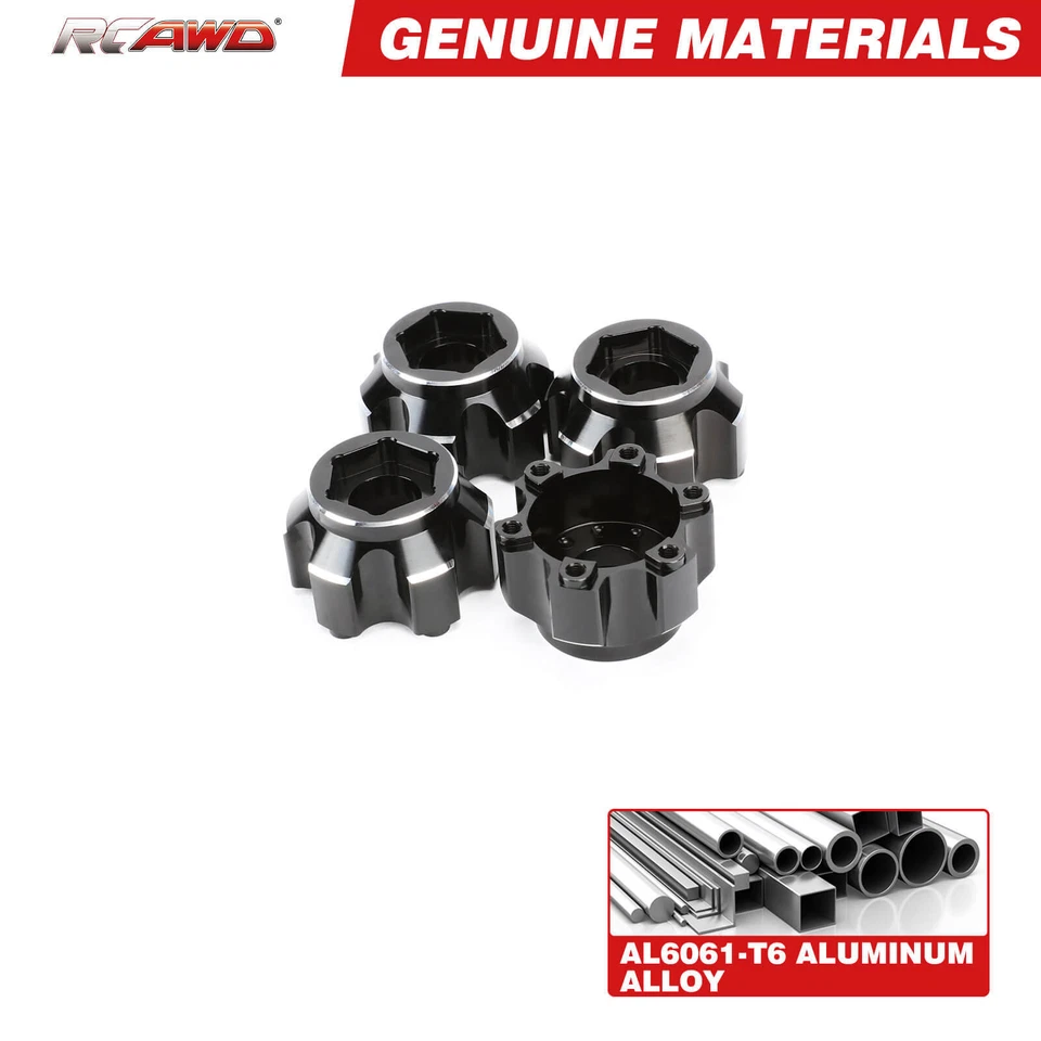 Adaptadores hexagonales de rueda RCAWD 1/10 6x30 a 17 mm PRO633800 para neumáticos de rueda Proline Foto 4 de 4
