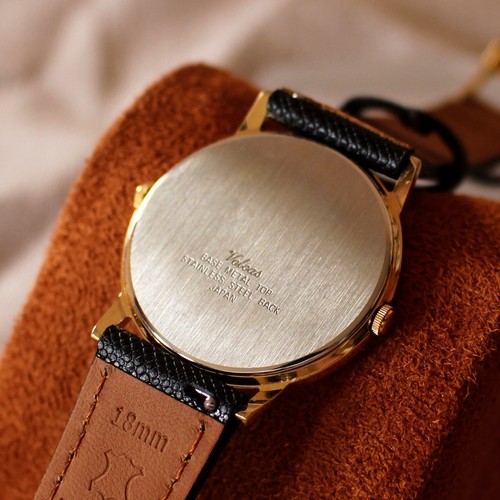 Vintage Volcas Dual Time Quartz Watch 80s Two Clocks Gold Tone Great Cond - Picture 6 of 9
