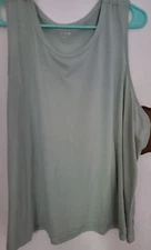 Old Navy Active Ultralite Round Neck Soft Sage Tank Top Side Slit - Size 3X