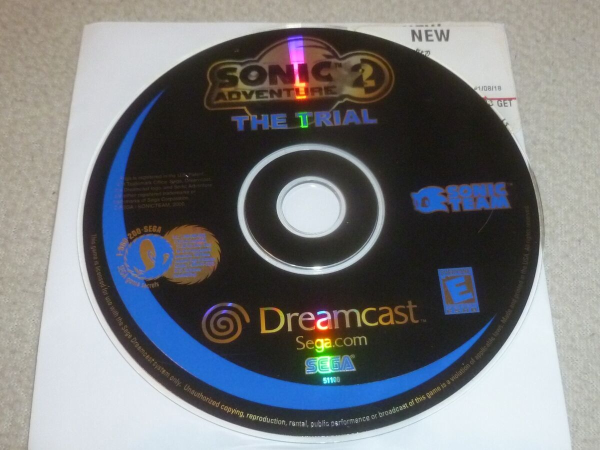SEGA DREAMCAST GAME DISC ONLY SONIC 2 ADVENTURE THE TRIAL SEGA DREAMCAST GAME DISC ONLY SONIC 2 ADVENTURE THE TRIAL