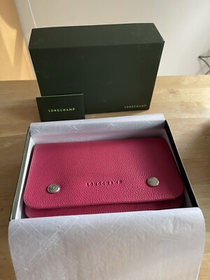 NWT$375 Longchamp Le Foulonne Wallet on a Chain Leather