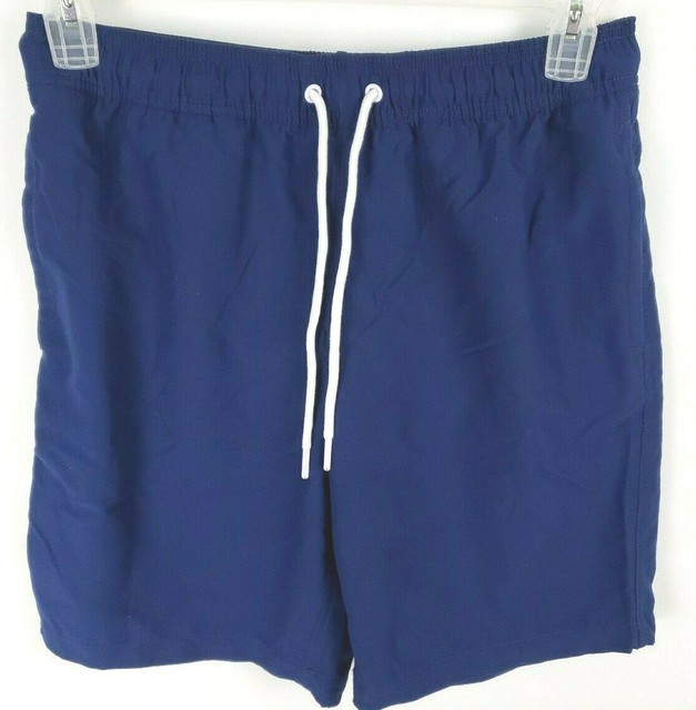 Amazon Essentials Men's QuickDry 9" Swim Trunks, Blue, Medium (Pre