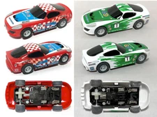 2pc 2014 MicroScalextric Racing GT HO Slot Cars European Set Only 12v Pair G1126