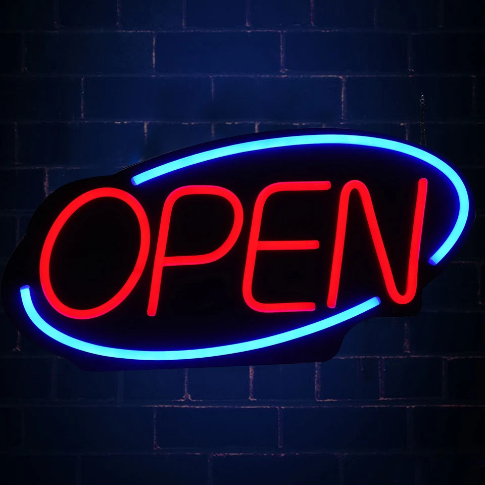 LED Open Sign Neon Light Bright for Restaurant Bar Pub Outside Wall Decor PVC - Image 4 of 4
