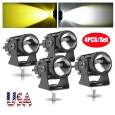 2-8pc Mini Led Work Light Fog Driving Spot Pods Off Road Suv Atv Yellow White Us