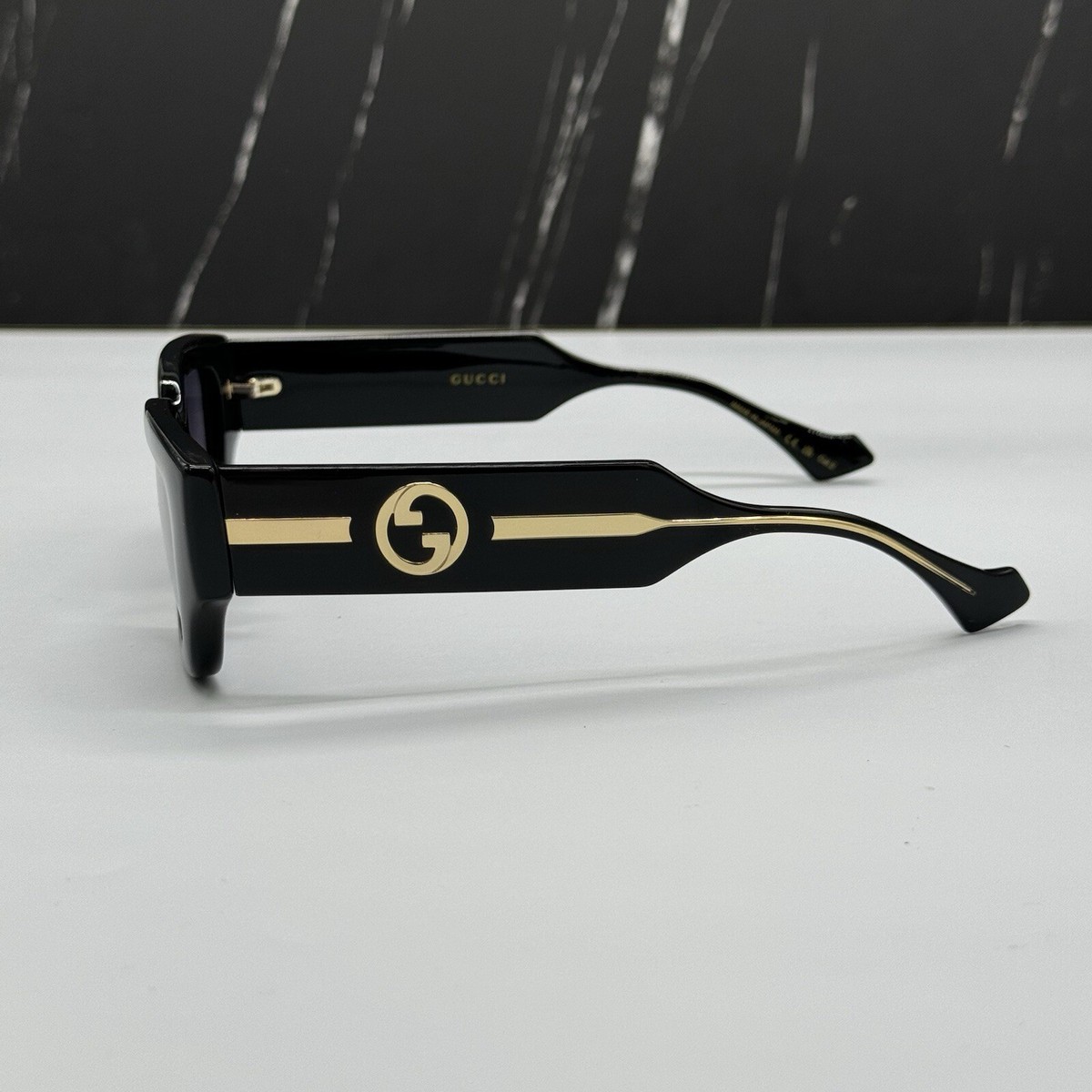 NEW GG1558SK 001 GUCCI BLACK GREY SQUARE WOMEN GUCCI SUNGLASSES NEW GUCCI GG1558SK 001 SQUARE BLACK GREY WOMEN SUNGLASSES  main image 4
