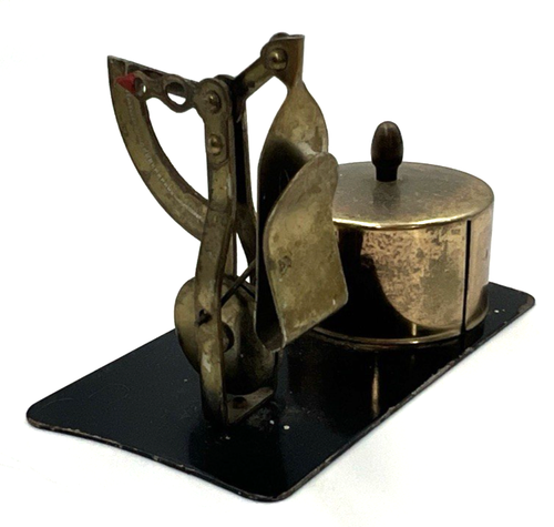 Vintage 50s Brass Postal Scale with Letter Holder and Roll Stamp Dispenser Japan - Picture 2 of 11