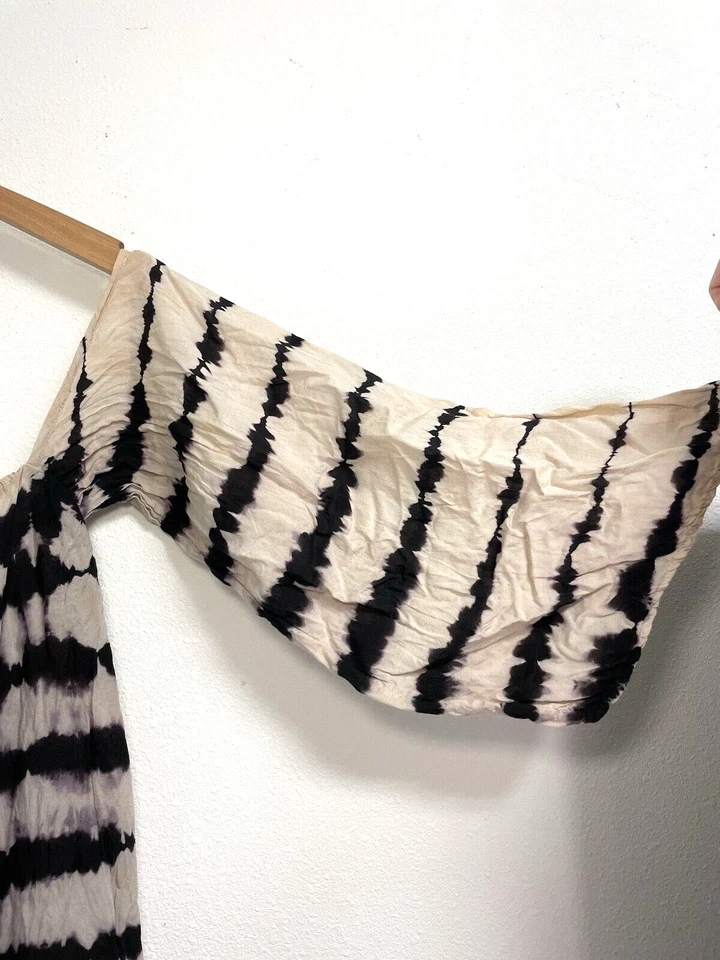 Mameluco ELAN para mujer talla pequeña tie dye cubrir fuera del hombro ropa de playa beige Foto 3 de 4