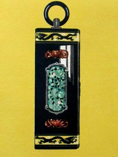 Un nécessaire bijou de CARTIER Gazette du Bon Ton 1924 - 1925 Pub - Foto 3 di 6