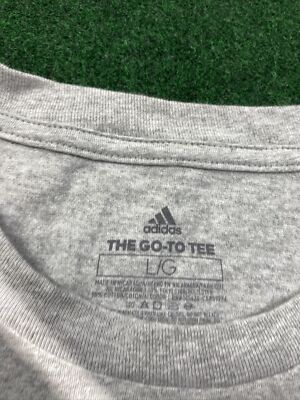 Adidas The Go-To Tee Sz Large Mens Gray 90% Cotton 10% Polyester