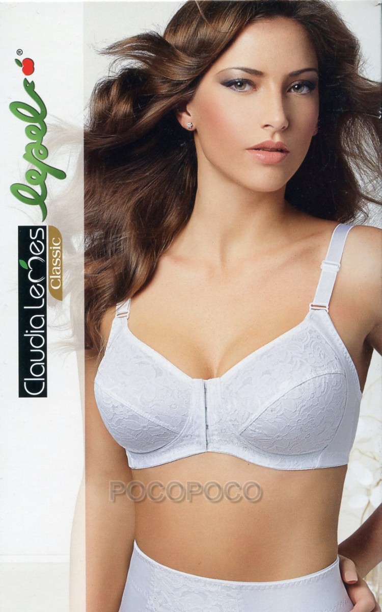 Reggiseno Lepel Adele Frontale Senza Ferretto &ndash; Pizzo Nero Con Chiusura Davanti