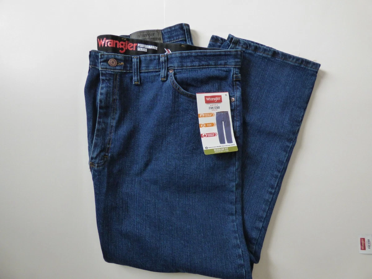 Wrangler Mens Performance Series Jeans Five Star Regular Fit Flex Waistband  NEW!