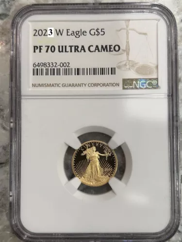 2023 W 1/10 oz Proof Gold Eagle NGC PF70 American Tenth Ounce Pre