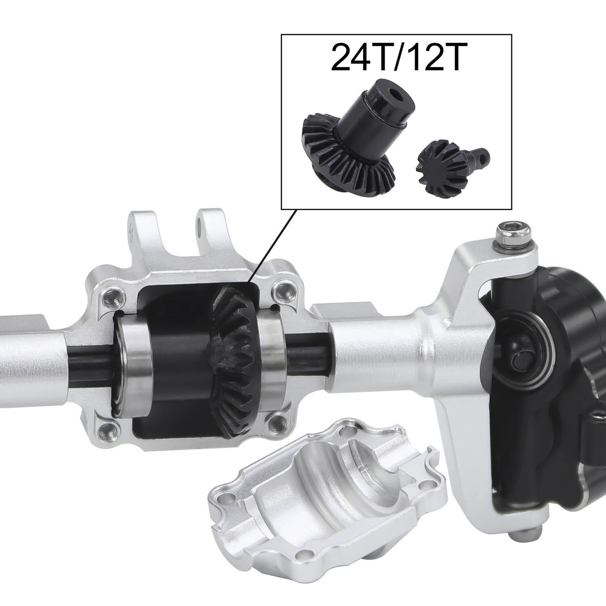 CNC Alloy Front& Rear Portal Axle For FMS 1/18 FCX18 LC80 FCX24