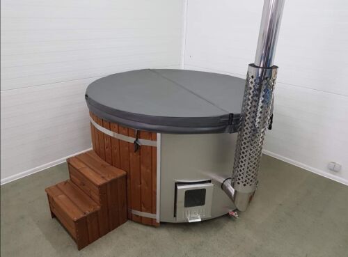 Hot Tub Acryl Badefass 200 cm mit Holzofen Whirlpool Badezuber - Bild 3 von 5
