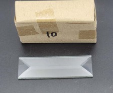 10 1x3 inch Beveled Top Flat Back Bevels Stained Glass Supplies Clear Rectangle