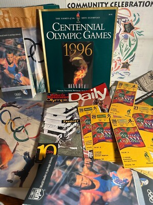 Atlanta 1996 Olympic Games Memorabilia Set Official Program Guide Tickets.. B4-W