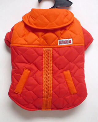 Kong Quilted LED Puffy Dog Coat, Red/Orange, Medium