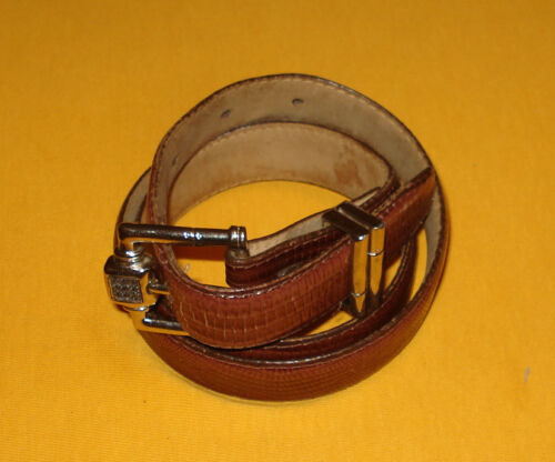 Longchamp Belt Silver Buckle In Tan Color Size Medium/large 