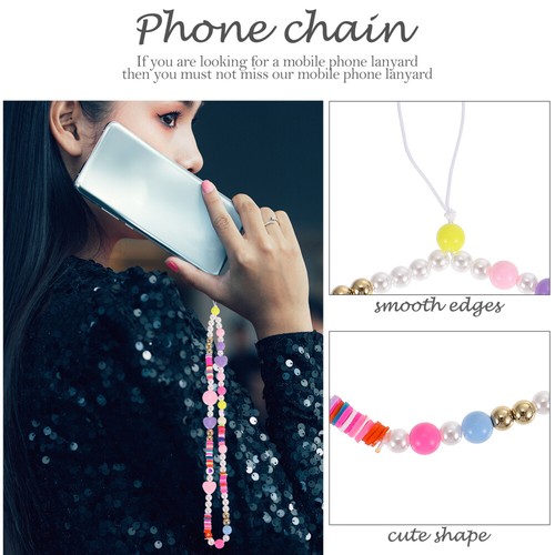 3 Pcs Pearl Phone Chain Phone Hanging Lanyard Phone Decoration - 第 12/12 張圖片