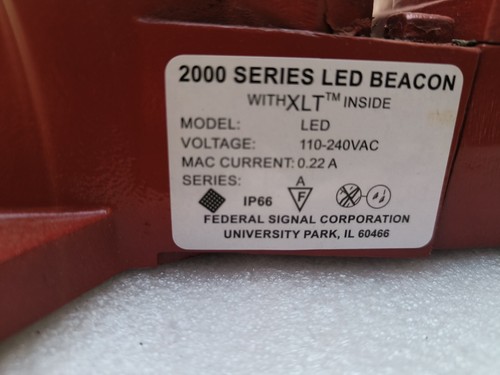 FEDRAL SIGNAL 2000 SERIES Explosion Proof Strobe LED BEACON LIGHT Colour Red - Picture 3 of 7