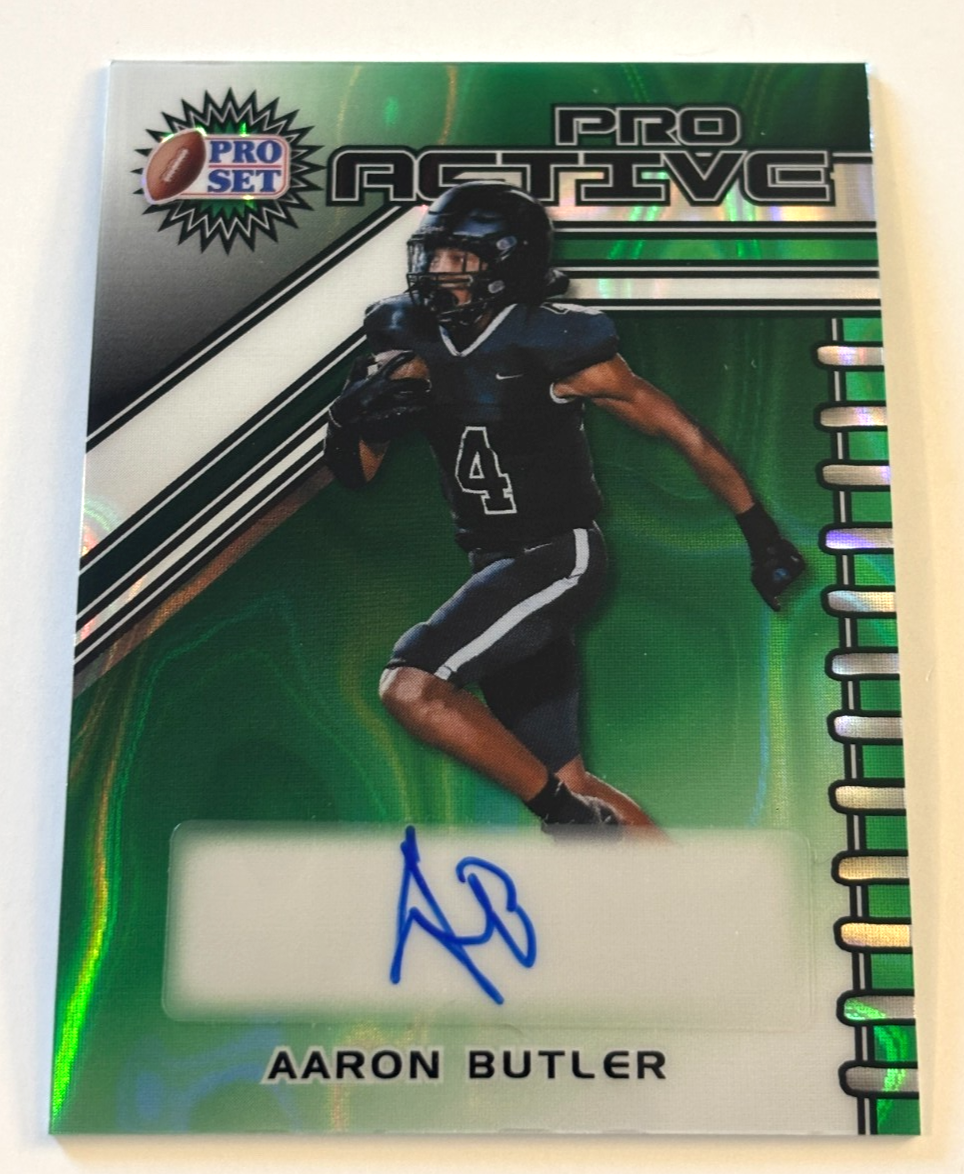 Aaron Butler 2025 Leaf Pro Set Metal AUTO Autograph Green Lava RC ...