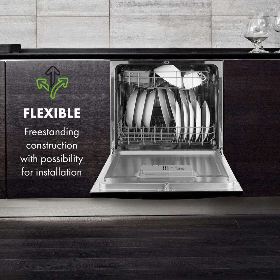 Dishwasher Freestanding Dish Washer Built in Cleaner Table Top 8 Place Settings  - Image 2 of 4