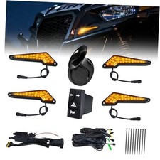 UTV Turn Signal Kit with Upgrade 4-in-1 and Triangular Amber Rocker Switch