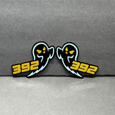 Halloween Ghost 392 Emblem Badge, Custom Acrylic Car Fender/Trunk Decoration 2PC