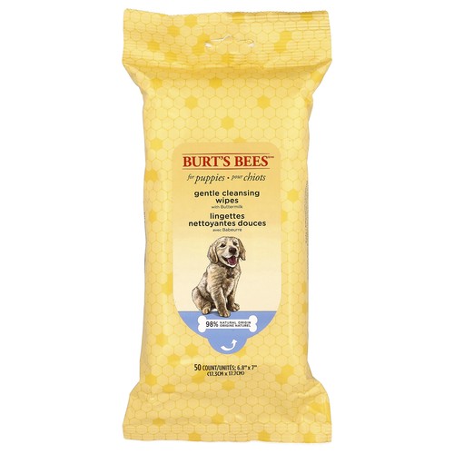 Gentle Cleansing Wipes with Buttermilk, For Puppies, 50 Count
