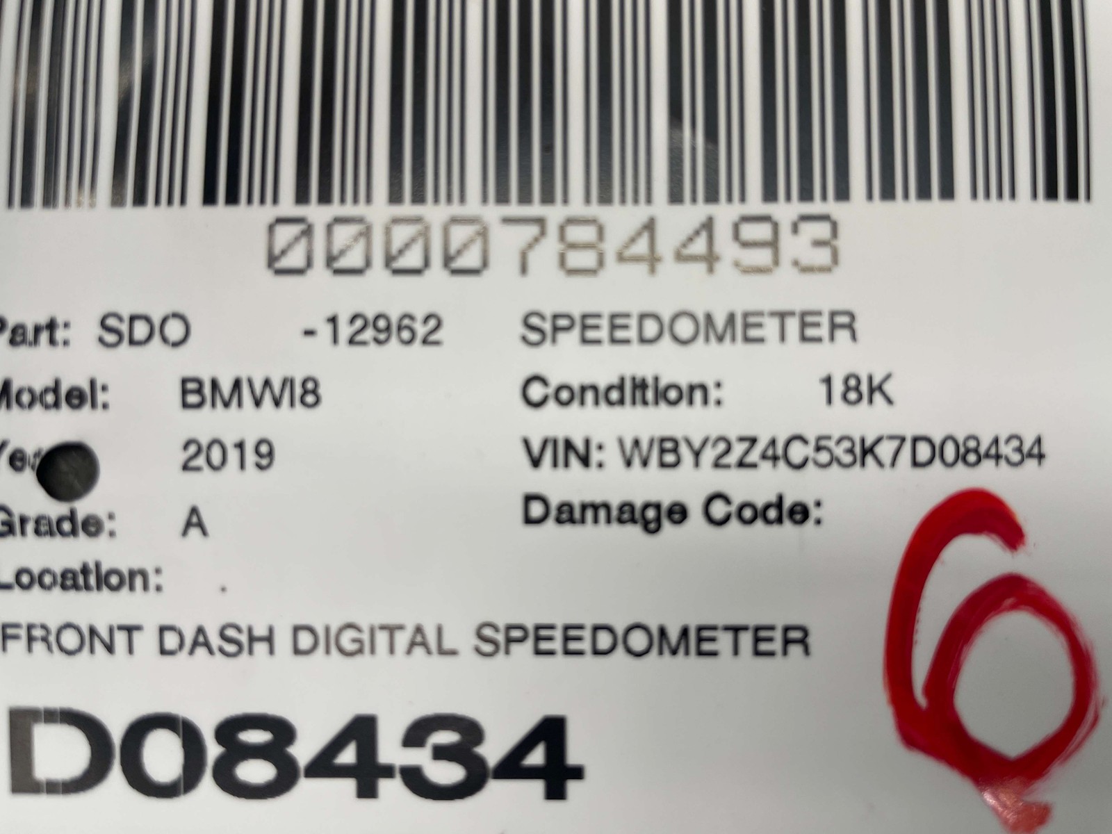 BMW i8 2019 Instrument cluster