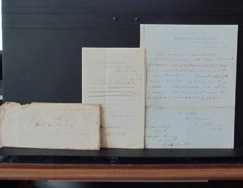 Civil War 65th Ohio Frederick Keefer death documents signed by Sen. John Sherman