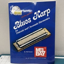 Vintage M. Hohner "Marine Band" Harmonica No. 1896, and blues harp by Mel Bay, C