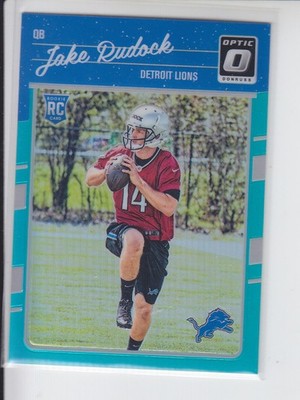 2016 Optic JAKE RUDOCK RC Aqua Prizm /299 Lions #118