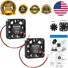 2-Pack 40mm x 10mm DC 12V Brushless Cooling Fan, 4010 Smart Fan for Computer ...