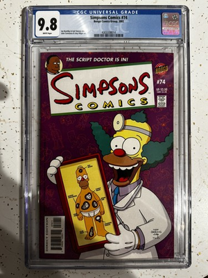 #ad Simpsons Comic Krusty Operation #74 CGC 9.8 $200.00