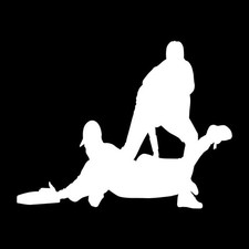 Baseball #8 Baseman Slide Into Base Softball Decal Sticker White Die Cut Vinyl