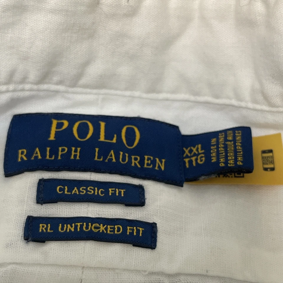 Ralph Lauren Mens Classic Fit White Button Down Long Sleeve Dress Shirt 2XL - Image 4 of 4