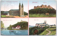 Vintage German Postcard Featuring Kloster Banz & Staffelberg Scenic Views