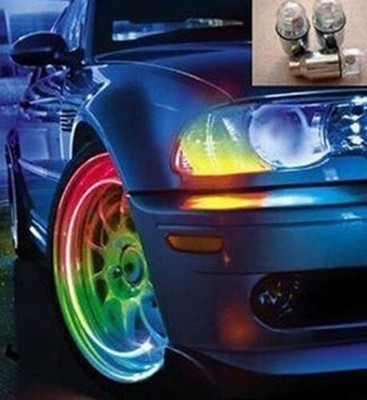 4 Bouchons De Valve LED Lumineux Multicolore Voiture Moto Scooter Vélo Nouveau