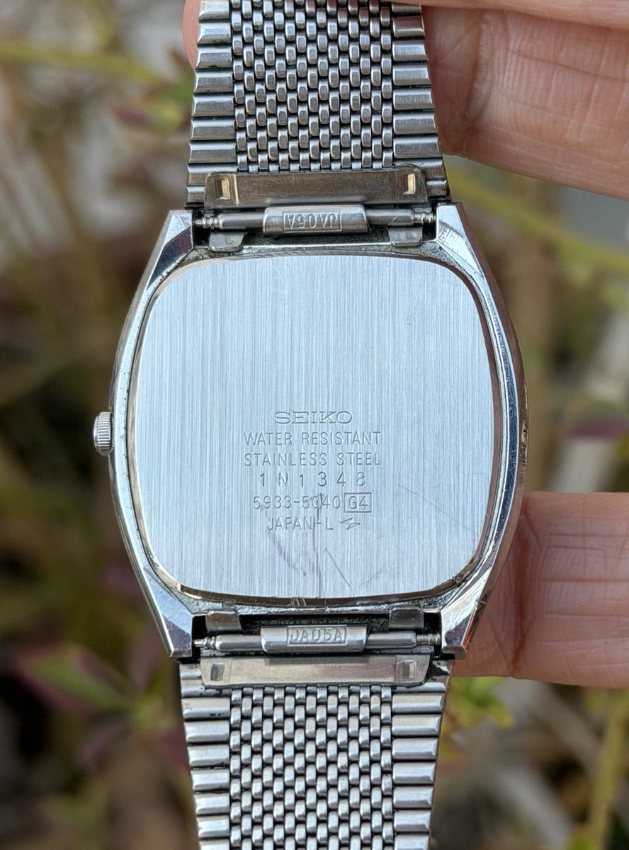 Vtg 1981 Seiko 5933-5040 Men's Watch [Near Mint] Distinctive TV