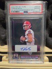 2023 PRO SET PURE 1/5 CARSON BECK SD AUTO-CLEAR PURPLE SPCT PSA 10