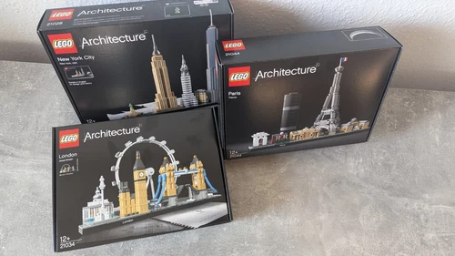 Lego Architecture - 21028 New York & 21034 London & 21044 Paris (Neu)