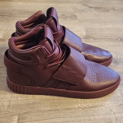 Adidas Tubular Invader Strap Men's Size 12 Maroon Oxblood Sneakers