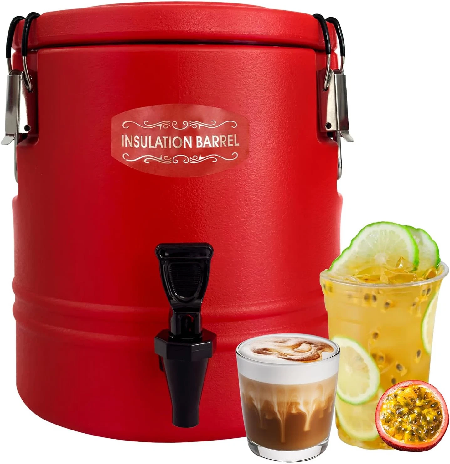 3.5Gallon Insulated Hot Beverage Dispenser, 304 Stainless Steel Hot Water & Coff