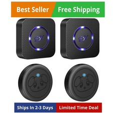 Dog Door Bell, Wireless Doggie Doorbells for Potty Training, Door Bell for Do...