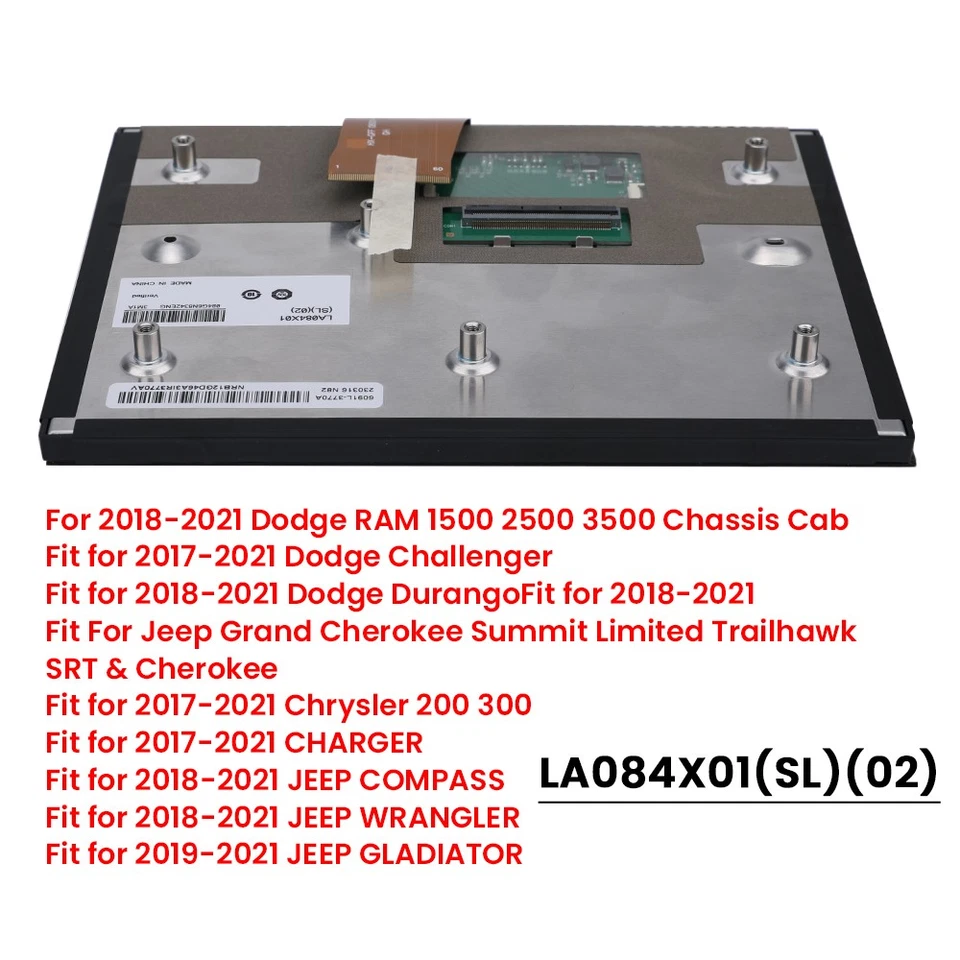 Display LA084X01(SL)(02) 8.4" Uconnect 4C UAQ LCD Monitor Touch Screen Für JEEP - Bild 3 von 4