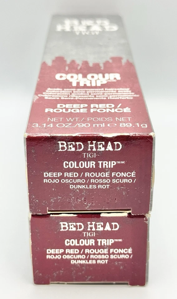 Color de cabello semipermanente TIGI Bed Head Color Trip - rojo intenso (paquete de 2) 3,14 oz. Foto 3 de 4