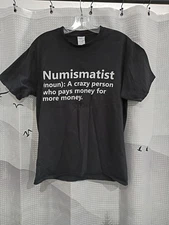 Port & Company Men's Medium Black Cotton Crew Neck Short Sleeve