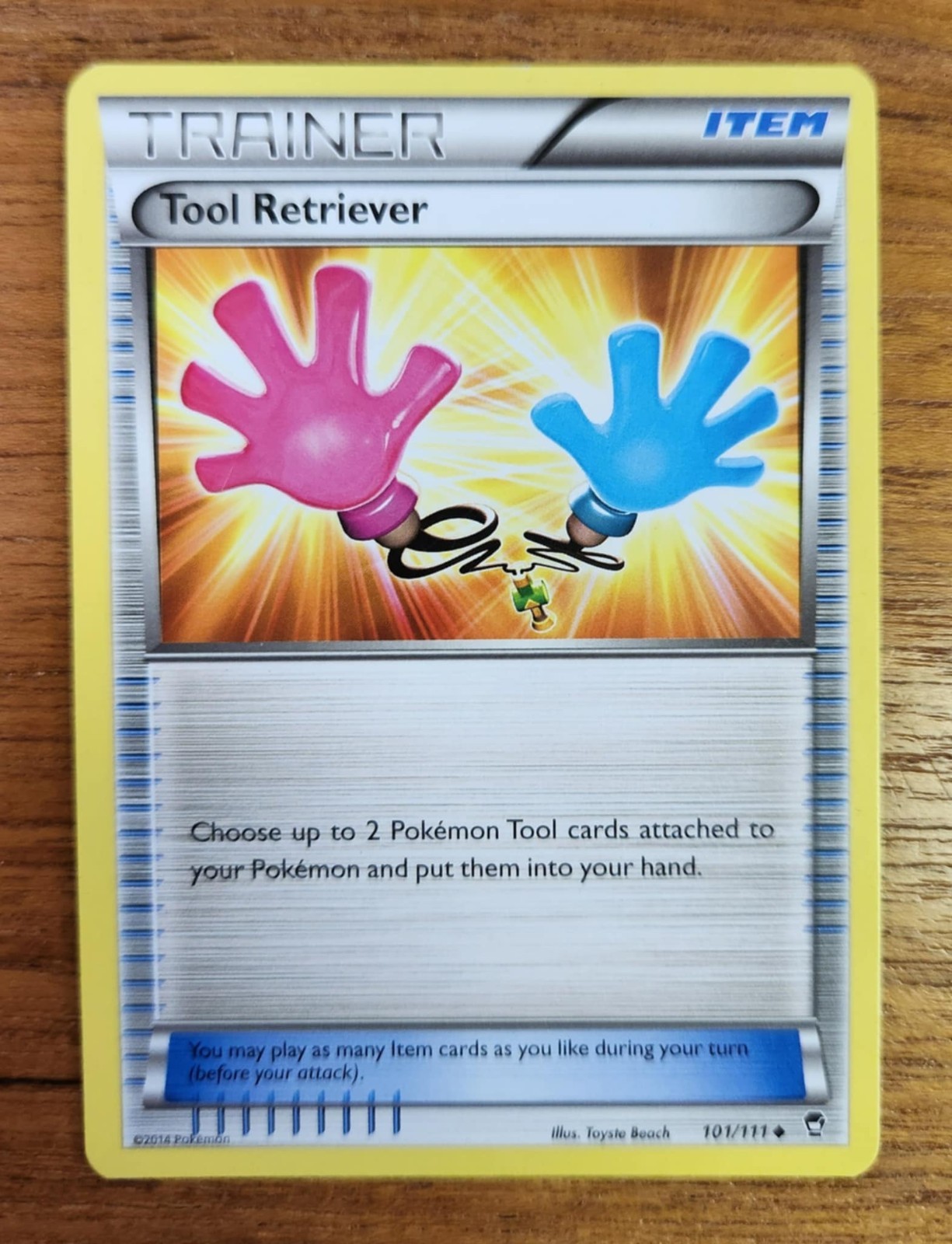 Uncommon Tool Retriever Pokemon Trainer Card, Furious Fists Set 101/111
